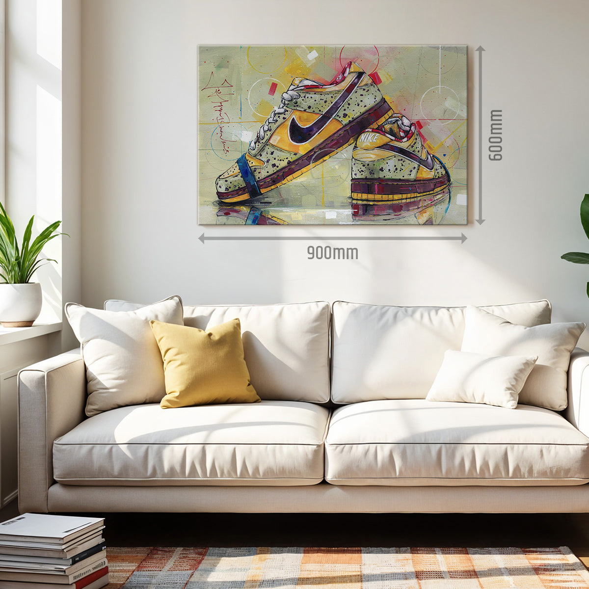 Nike Dunk low SB yellow lobster Leinwand