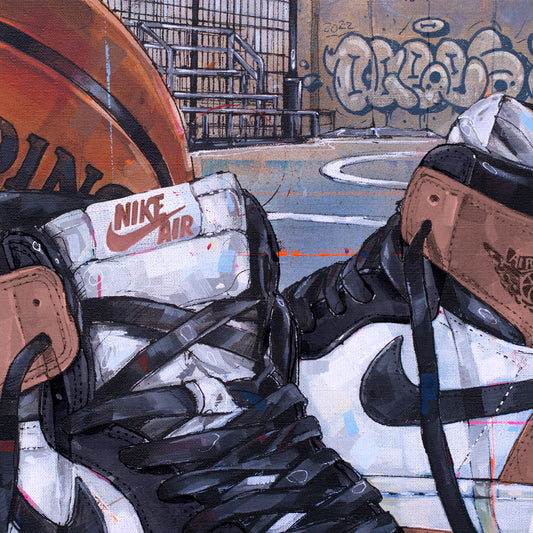 Nike Air Jordan 1 basketball rust pink Druck