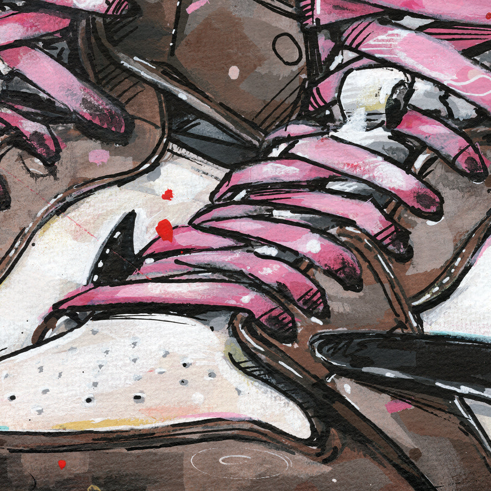 Nike Air Jordan 1 Travis Scott high - pink laces imprimé