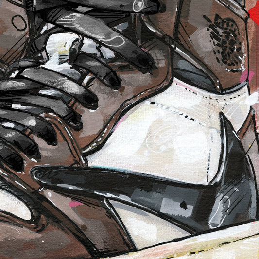 Nike Air Jordan 1 Travis Scott high - black laces estampada