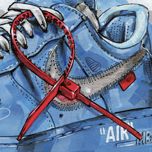 Nike Air Force 1 low university blue print