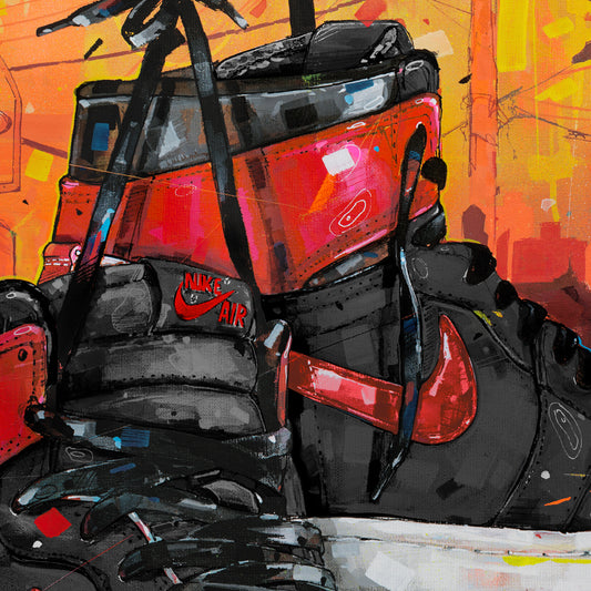 Nike Air Jordan 1 powerlines banned bred Druck