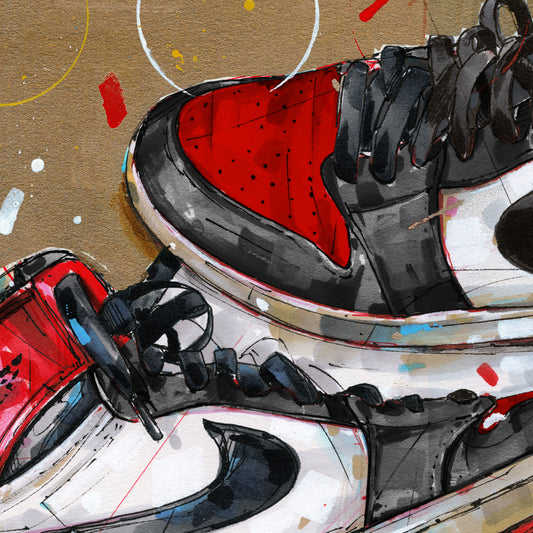 Nike Air Jordan 1 1984 bred toe print