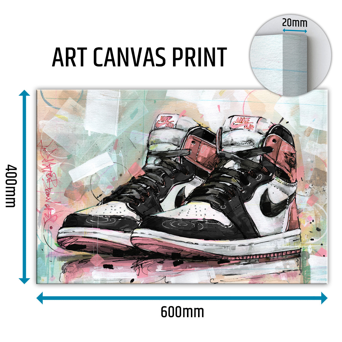 Nike Air Jordan 1 retro high rust pink lienzo