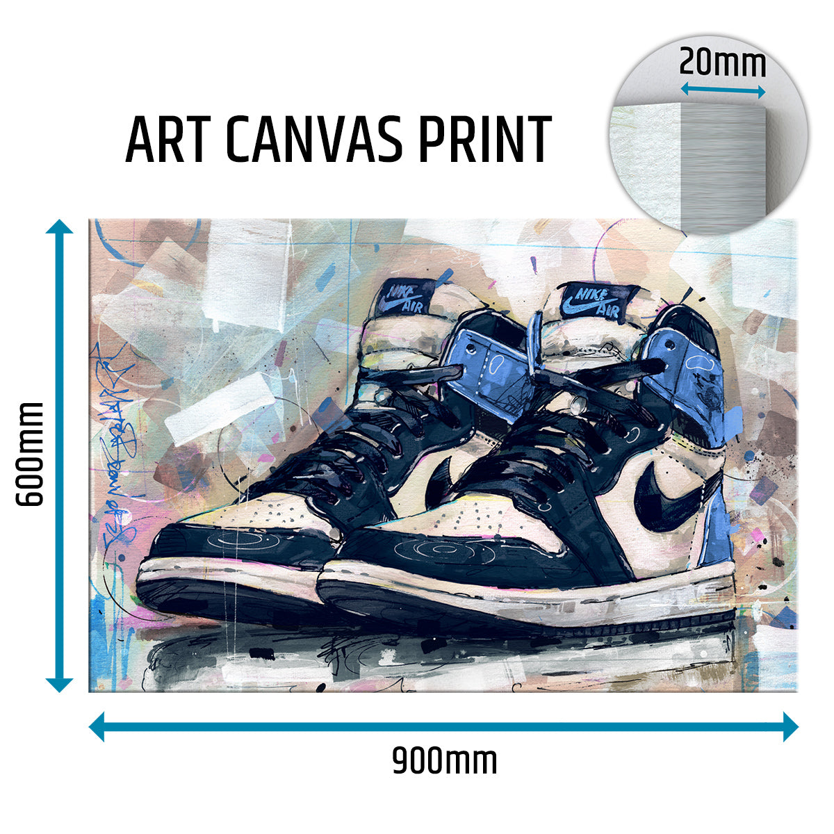Nike Air Jordan 1 retro high obsidian blue lienzo