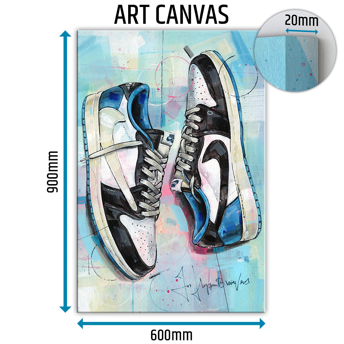 Nike Air Jordan 1 fragment low lienzo