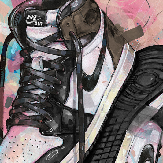 Nike Air Jordan 1 upside down dark mocha estampada