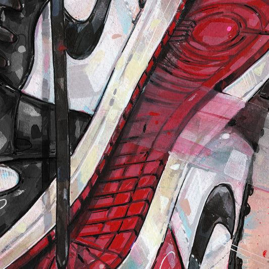 Nike Air Jordan 1 upside down black toe estampada