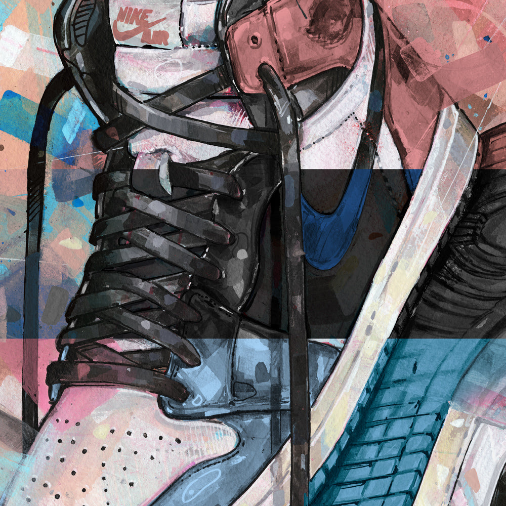 Nike Air Jordan 1 upside down colourway lienzo