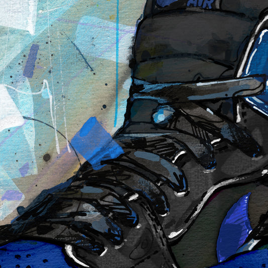 Nike Air Jordan 1 retro high royal blue estampada