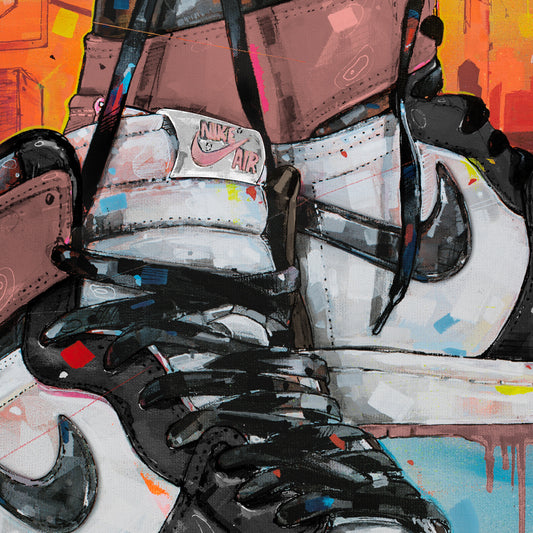 Nike Air Jordan 1 powerlines rust pink estampada