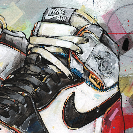 Nike Air Jordan 1 Union LA black toe estampada