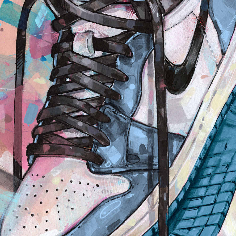 Nike Air Jordan 1 upside down university blue estampada