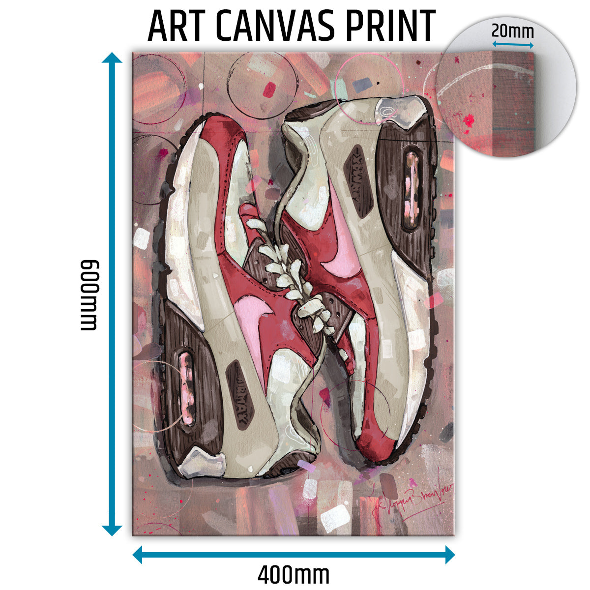 Nike Air Max 90 Bacon canvas 40x60 cm