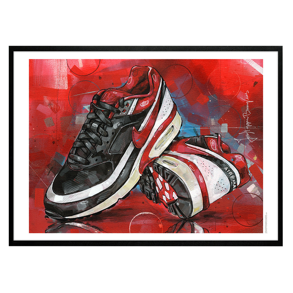 Nike Air Max classic BW varsity red 2 estampada