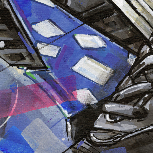 Nike Air Max classic BW black persian violet estampada