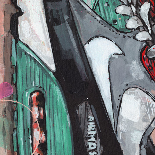 Nike Air Max 90 sideways green canvas