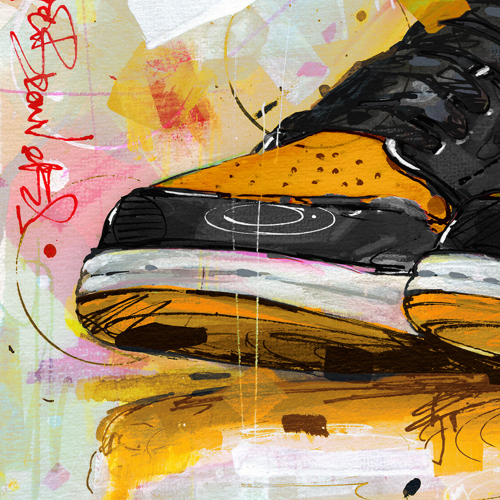 Nike Air Jordan 1 retro high attention attention lienzo