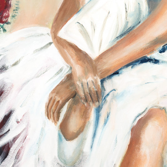 Ballerina Gemälde 100x100 cm