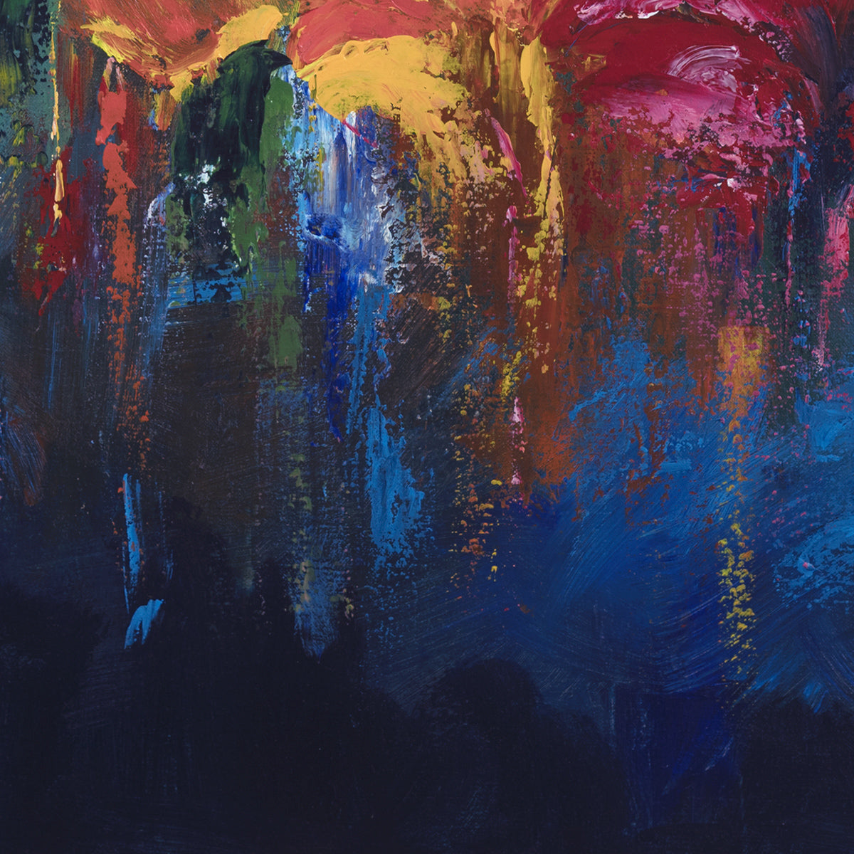 Blumenprachtgemälde 80x80 cm