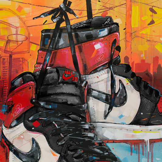 Nike Air Jordan 1 powerlines bred toe canvas