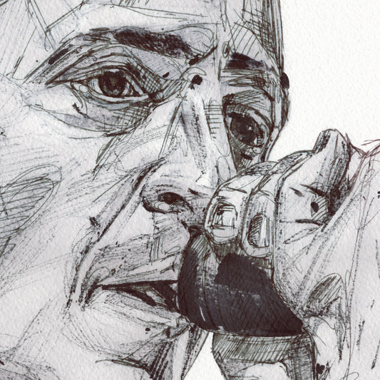 Chester Bennington painting 29,7x42 cm