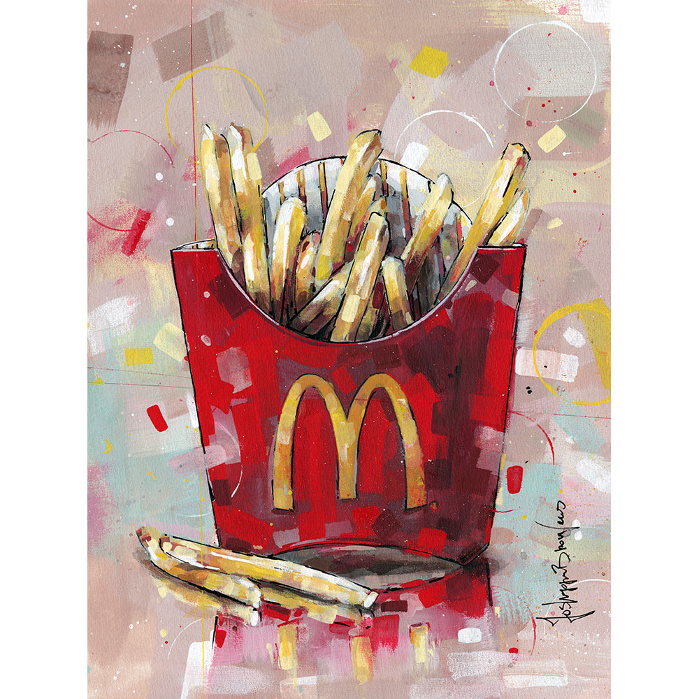 French fries painting 30x40 cm