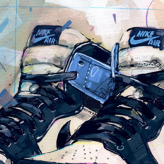 Nike Air Jordan 1 retro high obsidian blue estampada