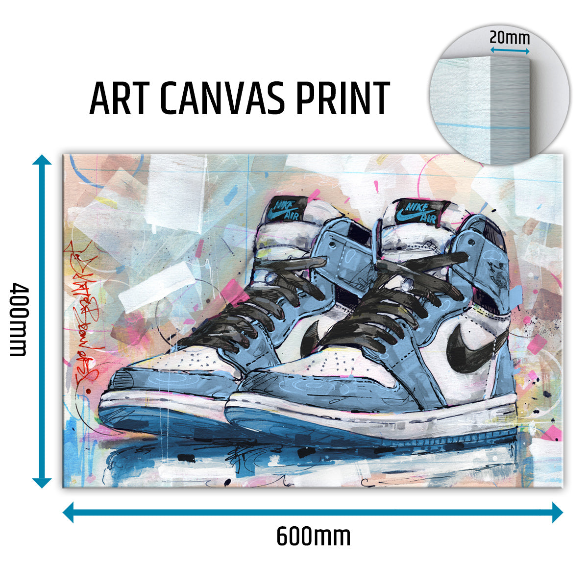 Nike Air Jordan 1 retro high university blue canvas