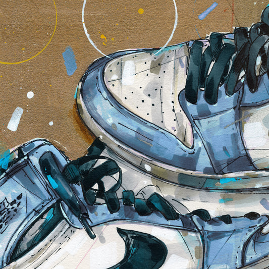 Nike Air Jordan 1 1984 universtiy blue estampada