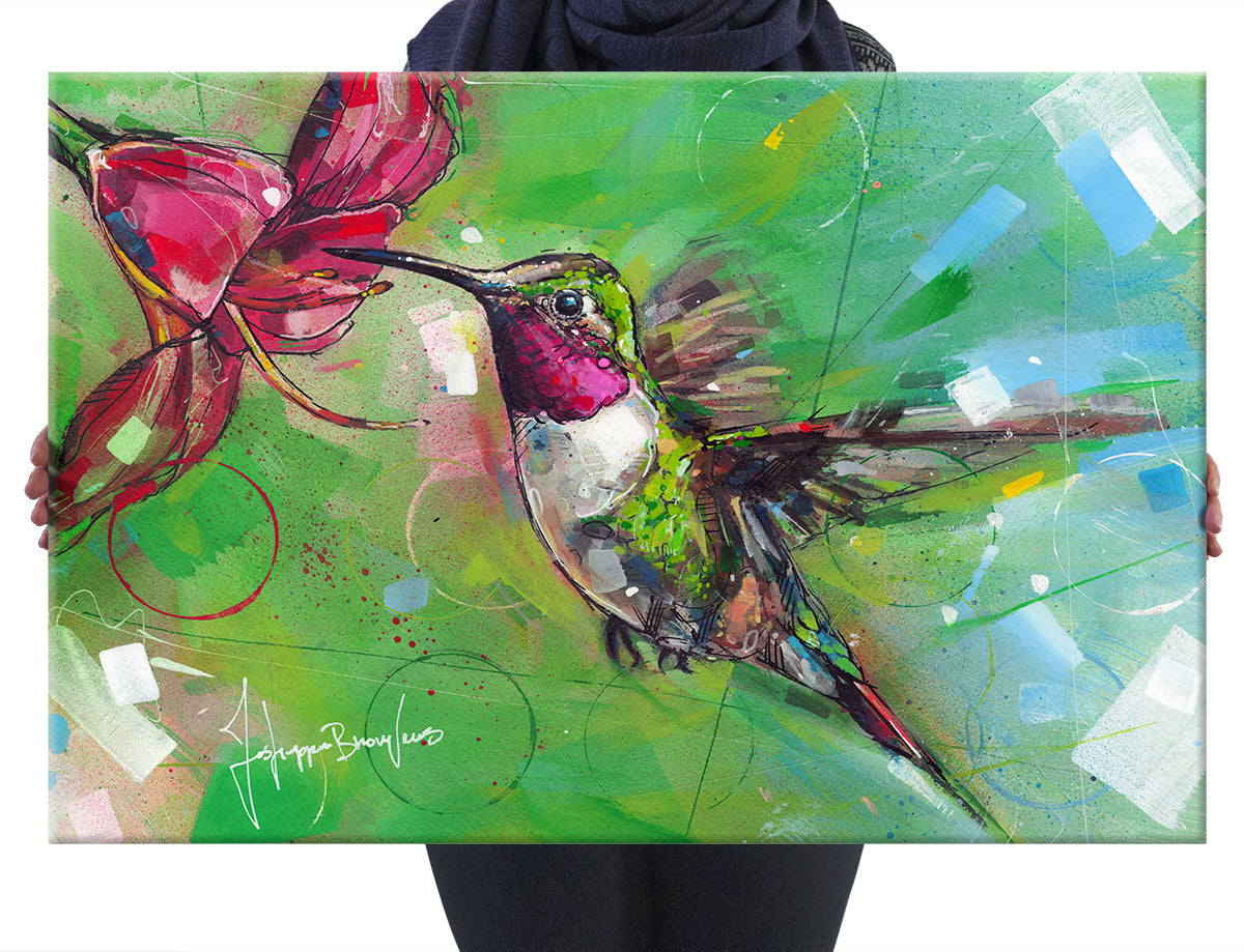 Colibrí lienzo