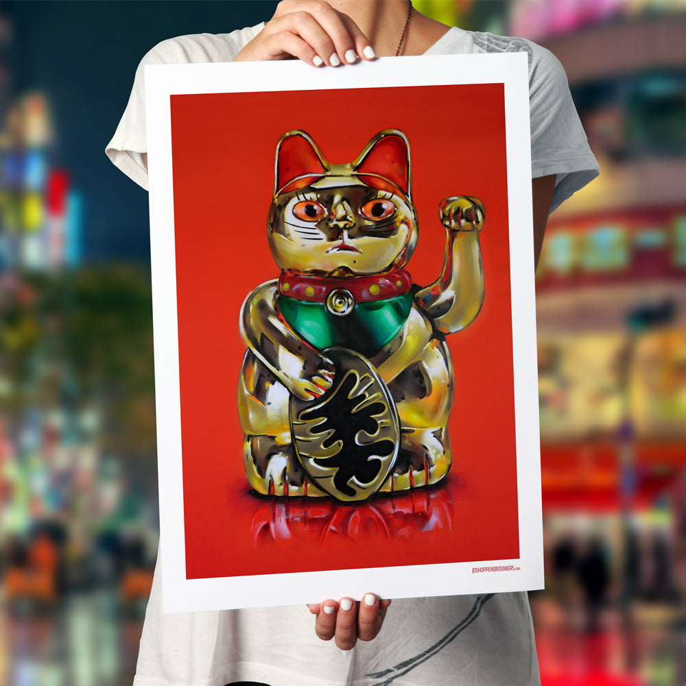 Maneki Neko estampada