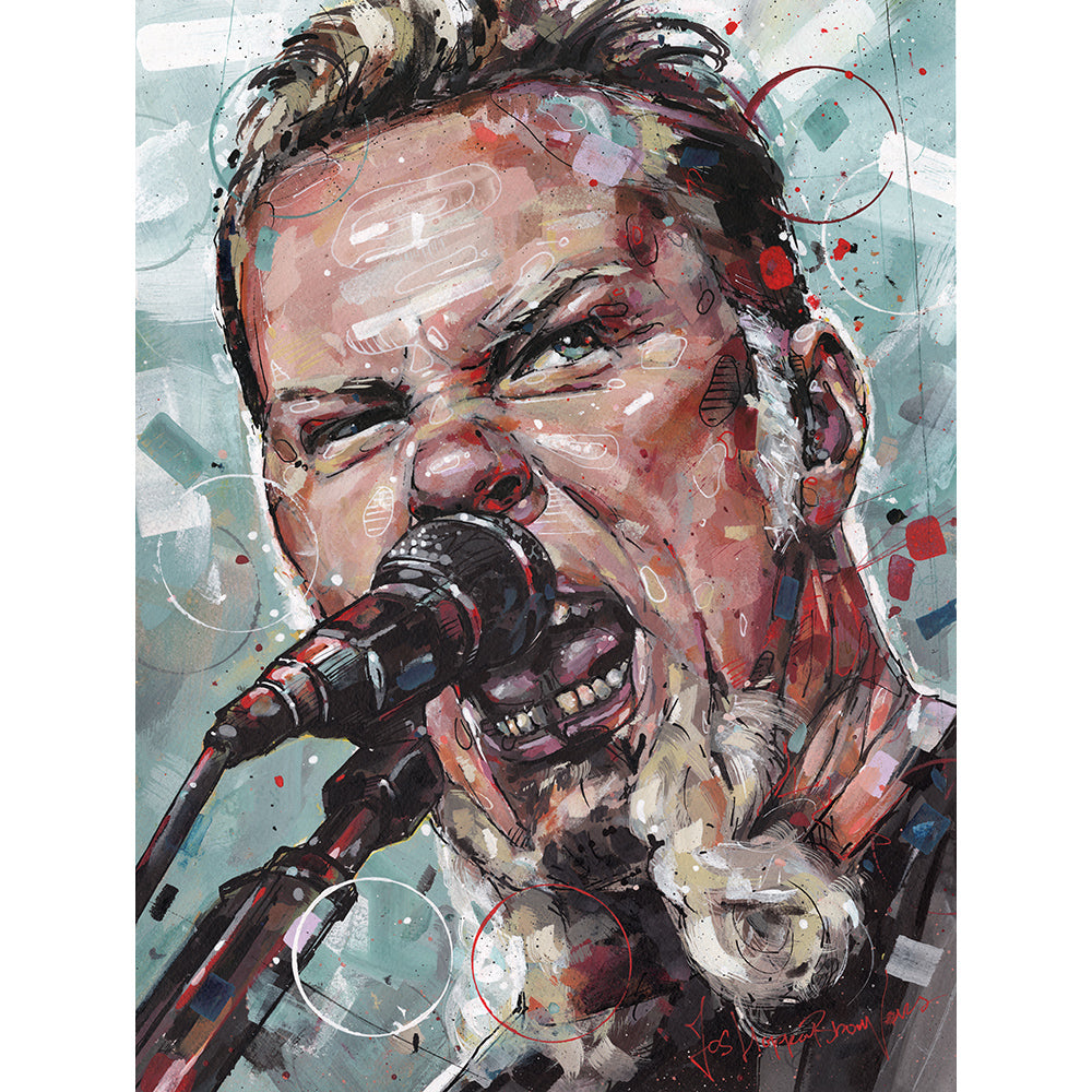James Hetfield painting 30x40 cm