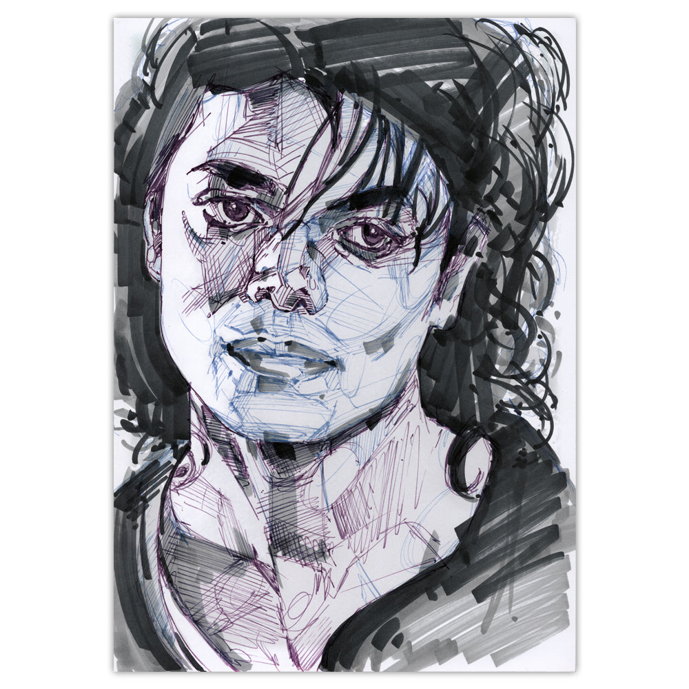 Michael Jackson painting 21x29,7 cm