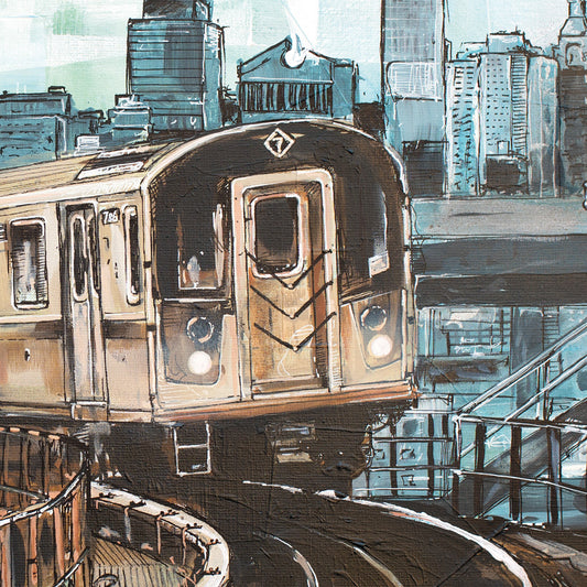 New York subway painting 100x70 cm