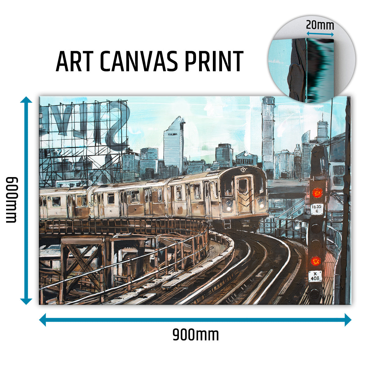 New York subway canvas