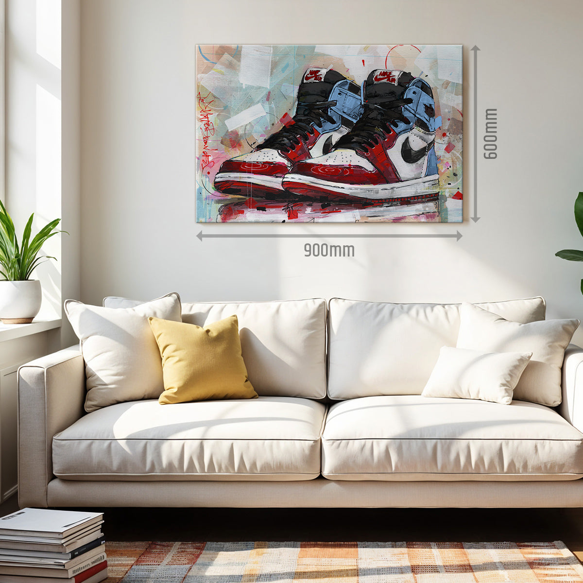 Nike Air Jordan 1 retro high fearless Chicago lienzo