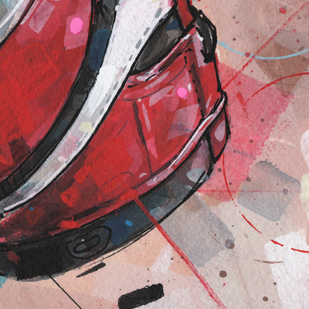 Nike Air Jordan 1 upside down Chicago painting 30x40 cm