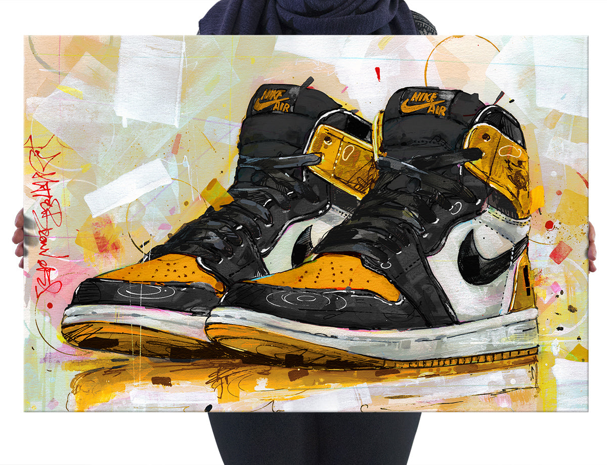 Nike Air Jordan 1 retro high attention attention lienzo
