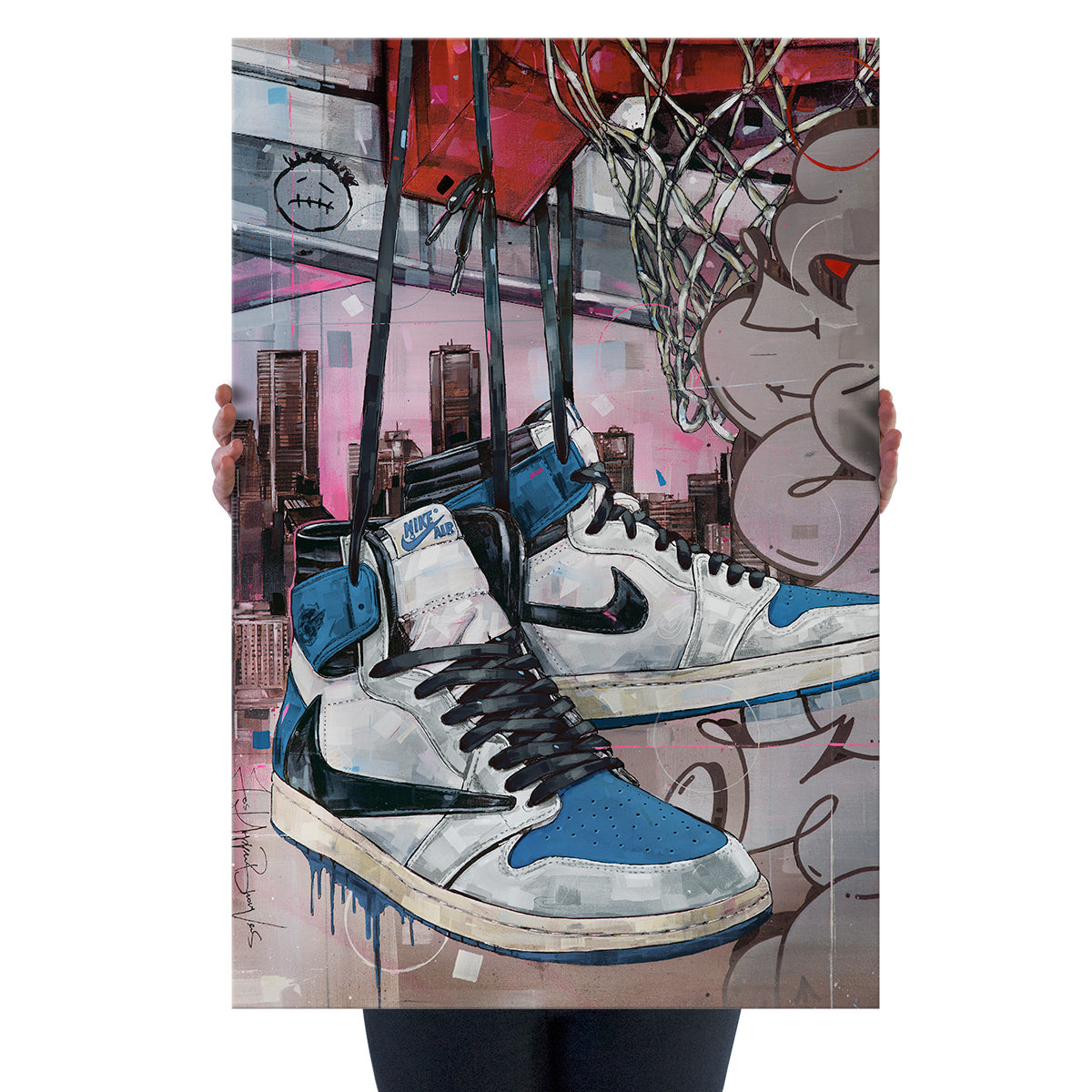 Nike Air Jordan 1 fragment high basket lienzo
