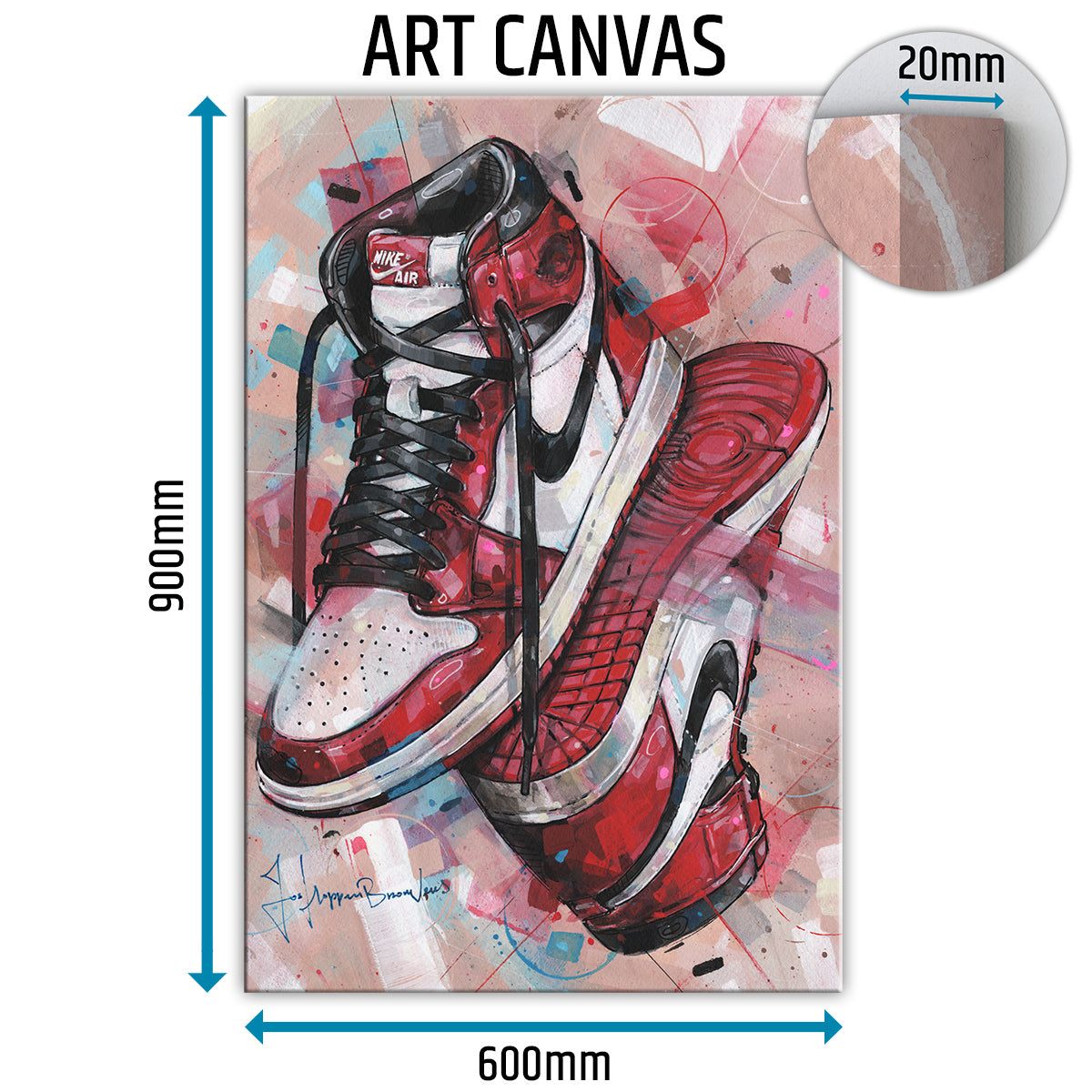 Nike Air Jordan 1 upside down Chicago canvas