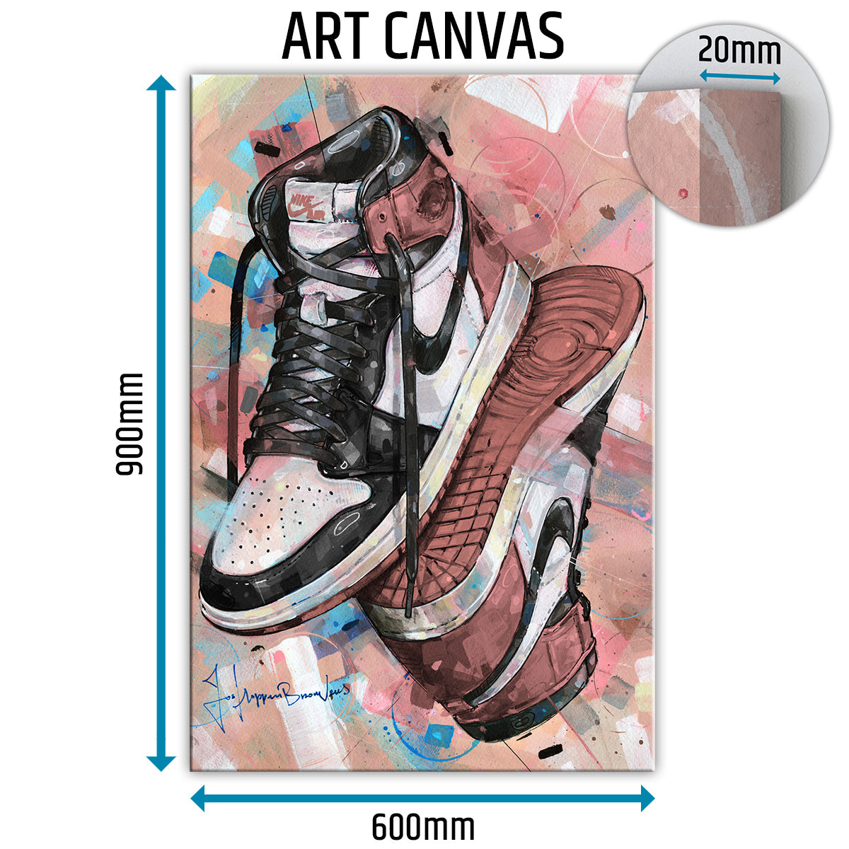 Nike Air Jordan 1 upside down rust pink lienzo