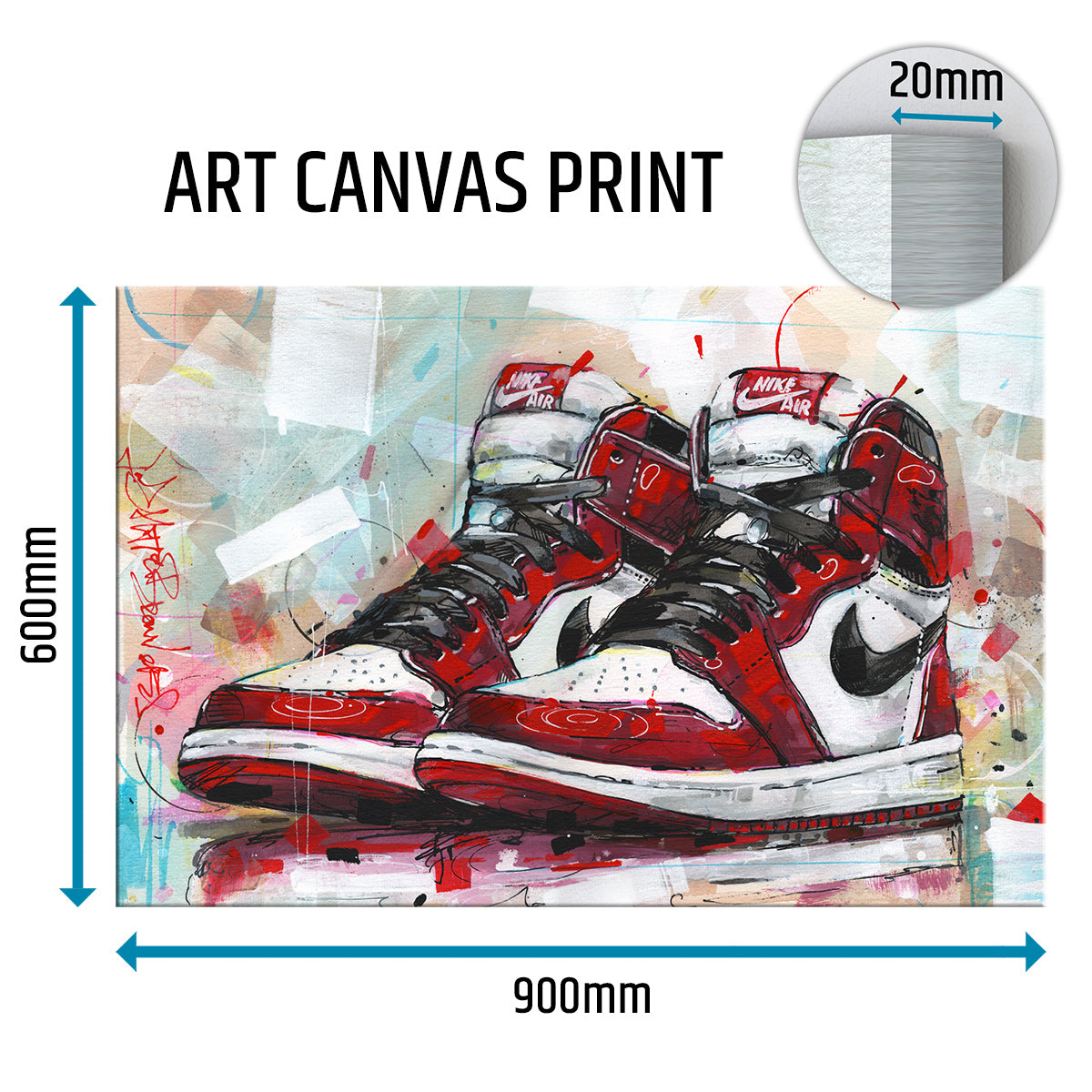 Nike Air Jordan 1 retro high Chicago lienzo