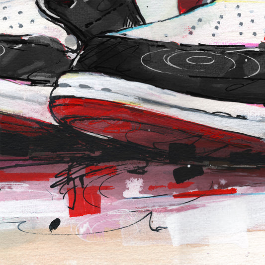 Nike Air Jordan 1 retro high track red estampada