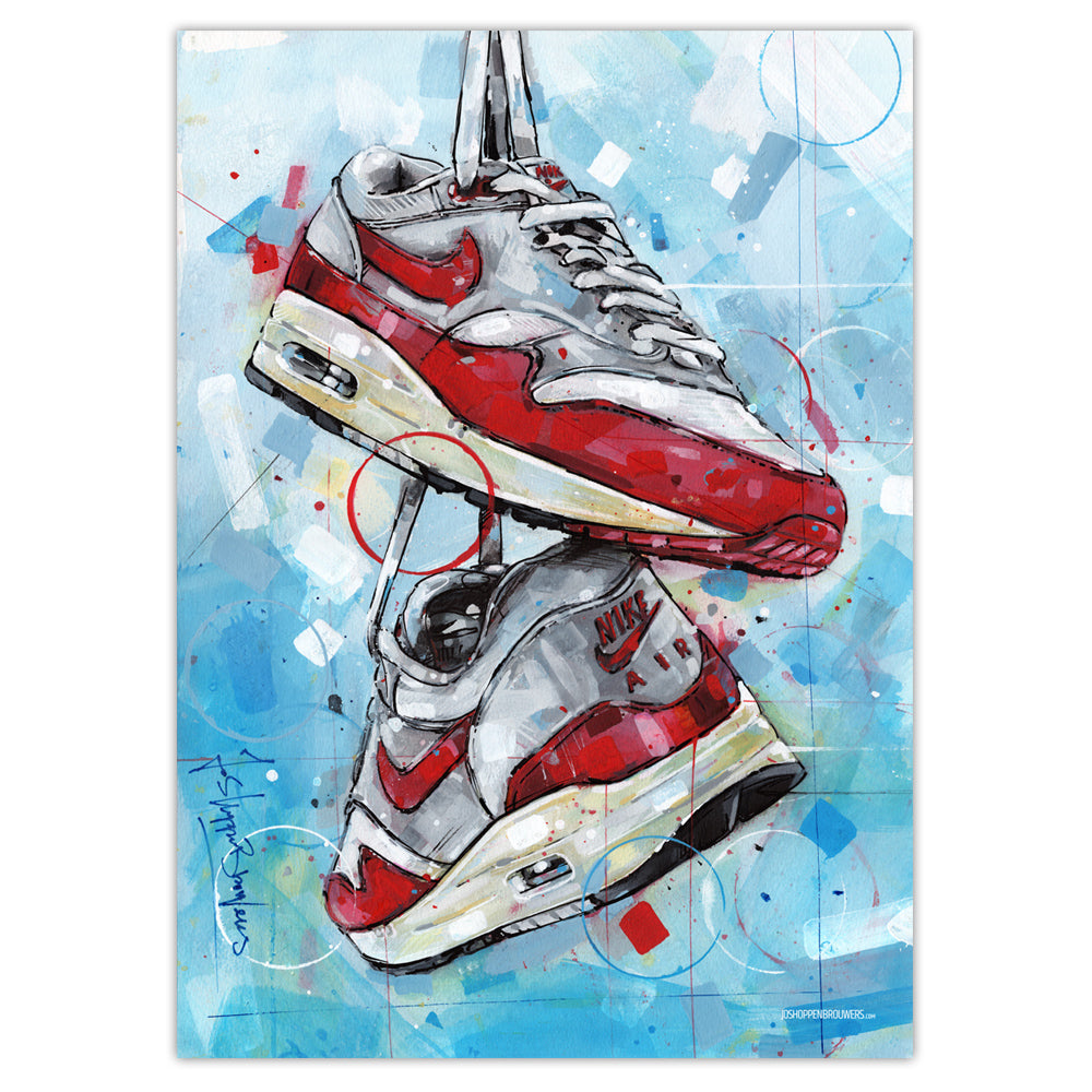 Nike Air Max 1 OG red estampada