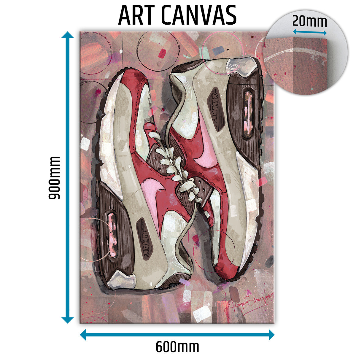 Nike Air Max 90 Bacon canvas 40x60 cm