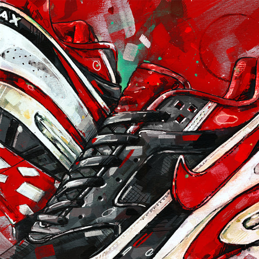 Nike Air Max classic BW varsity red estampada