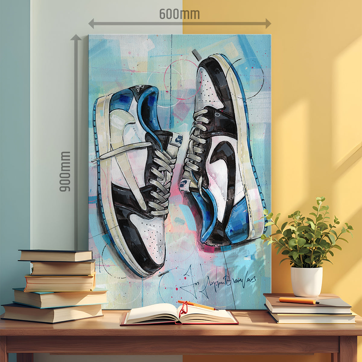 Nike Air Jordan 1 fragment low lienzo