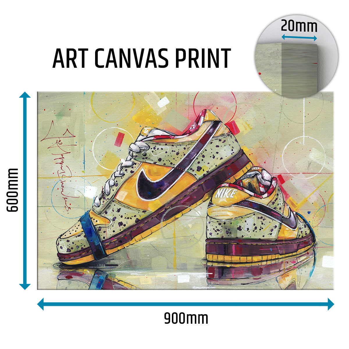 Nike Dunk low SB yellow lobster Leinwand