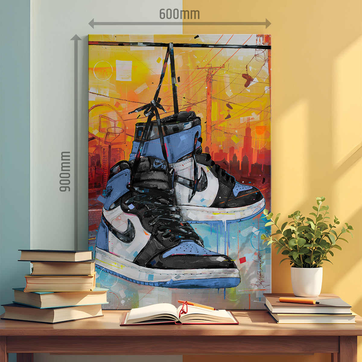 Nike Air Jordan 1 powerlines UNC toe canvas